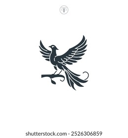 Ilustración vectorial de símbolo de icono de Phoenix aislada sobre fondo blanco