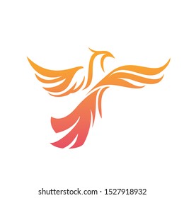 phoenix icon tattoo design vector