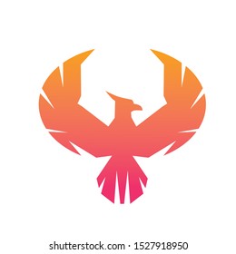 phoenix icon tattoo design vector