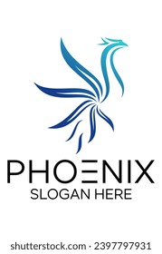 phoenix idea vector logo design