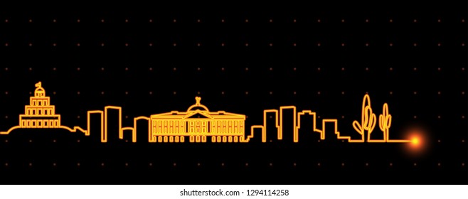 Phoenix Light Streak Skyline