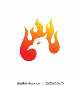 phoenix logo accompanied by flames