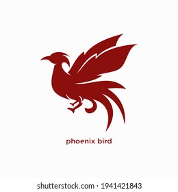 Phoenix logo animal design vector