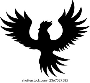 logotipo de phoenix, plantilla de diseño de aves foenix, silueta