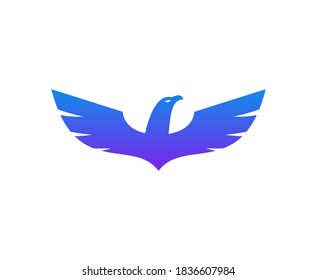 Phoenix logo bird eagle vector 