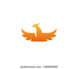 Phoenix logo bird icon vector 