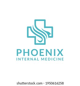 phoenix logo. bird logo. medical logo