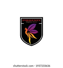 phoenix logo bird unique vector illustration