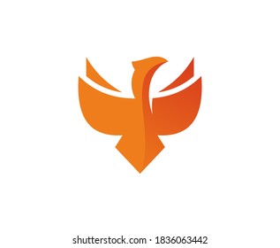 Icono del vector de aves del logotipo de Phoenix 