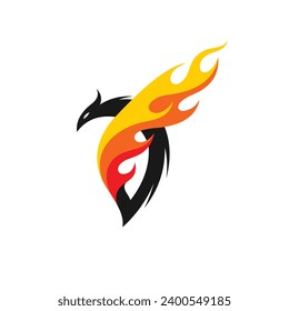 phoenix logo with burn concept