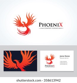 Phoenix Logo and Business Card Template