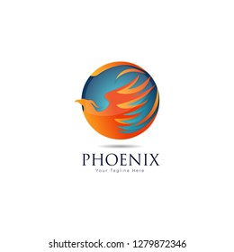 the phoenix logo and are in a circle - Vector 