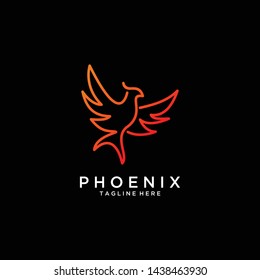 phoenix logo cocept, design line art