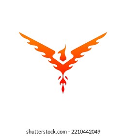 Phoenix logo concept design vector. Spread wings phoenix icon isolated on white background. Awesome phoenix logo idea.
