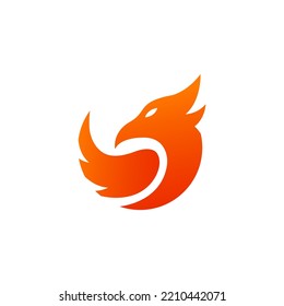 Phoenix logo concept vector design. Modern Phoenix icon isolated on white background. Awesome phoenix logo ideas.