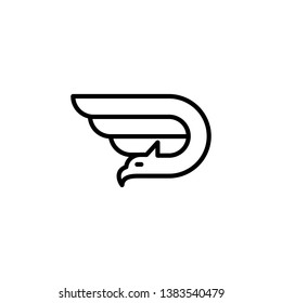 Phoenix logo. D lettering logo