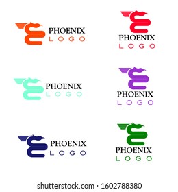 Phoenix logo design 6 variation, 6 set, 6 colours