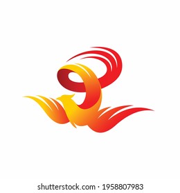 phoenix logo design, abstract phoenix logo