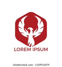 Phoenix logo design. Creative logo of mythological bird.