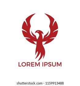 Phoenix logo design. Creative logo of mythological bird.