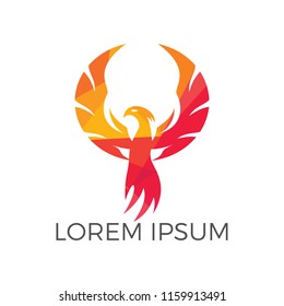 Phoenix logo design. Creative logo of mythological bird.