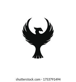 Phoenix logo design. Creative logo of mythological bird.