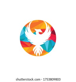 Phoenix logo design. Creative logo of mythological bird.