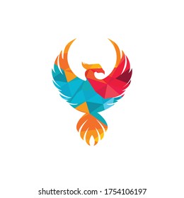 Phoenix logo design. Creative logo of mythological bird.