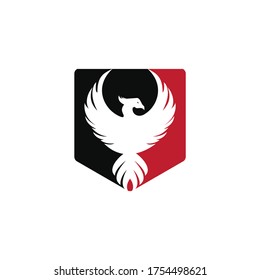 Phoenix logo design. Creative logo of mythological bird.