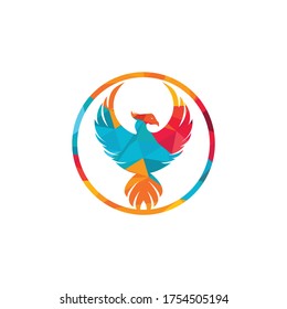 Phoenix logo design. Creative logo of mythological bird.