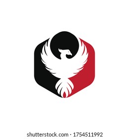 Phoenix logo design. Creative logo of mythological bird.