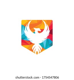 Phoenix logo design. Creative logo of mythological bird.