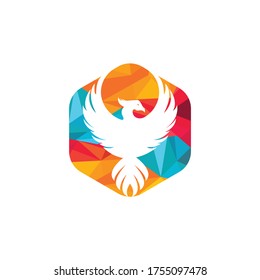 Phoenix logo design. Creative logo of mythological bird.
