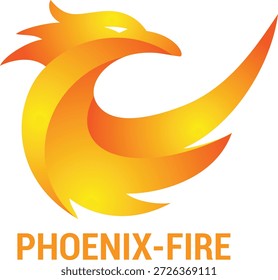 Phoenix Logo Design Feuer Gradient Vektor