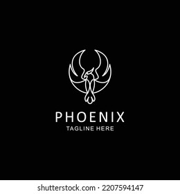 Phoenix logo design icon tamplate