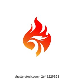Phoenix logo design image for company business. fire bird