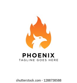 Inspiración en el diseño del logotipo Phoenix, ilustración vectorial