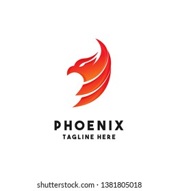 Phoenix Logo Design Inspiration, Vector Illustration