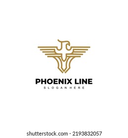 PHOENIX LOGO DESIGN WITH LINE