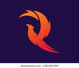 Phoenix Logo Design Stock Illustrations