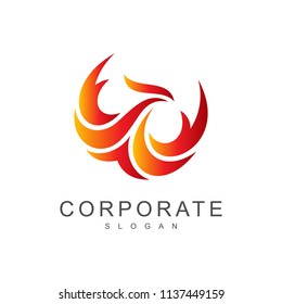 phoenix logo design template