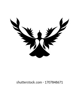Phoenix logo design template art.