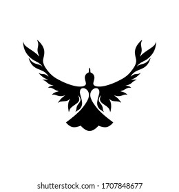 Phoenix logo design template art.