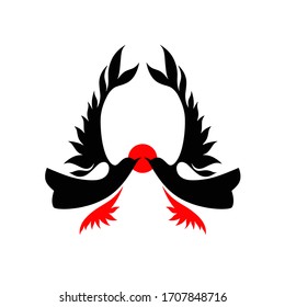 Phoenix logo design template art.