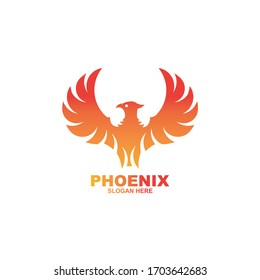 Phoenix logo design template. Vector Illustration
