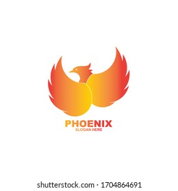 Phoenix logo design template. Vector Illustration
