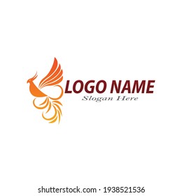 Phoenix logo design template. Vector Illustration