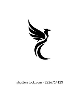 Phoenix logo design template. Vector Illustration