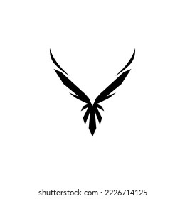 Phoenix logo design template. Vector Illustration