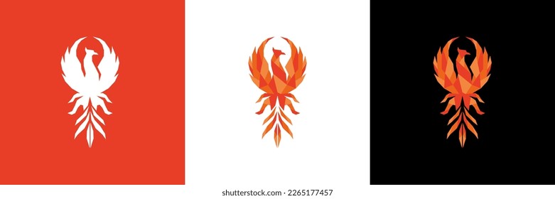 Plantilla de diseño del logotipo de Phoenix. Ilustración vectorial